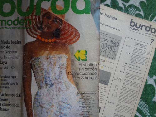 Revista Burda Moden Con Moldes - Julio 1973 Aleman Español