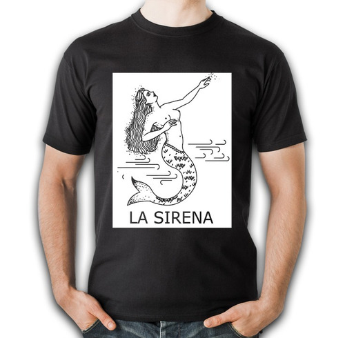 Padrisima Playera Juego De Mesa Loteria La Sirena