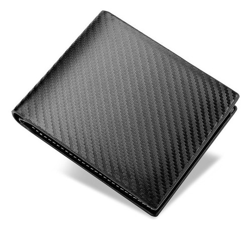 Carteira Masculina Com Zíper Em Fibra De Carbono