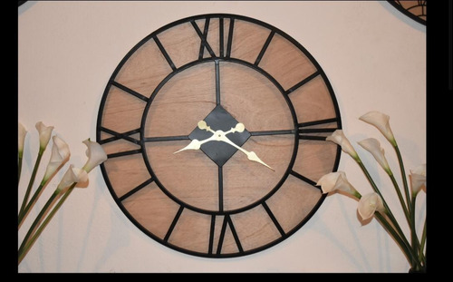 Reloj De Pared Grande Metalico Manufacturado Artesanalmente