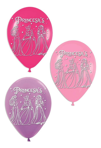 Globos Bombas Estampados X20u Princesas