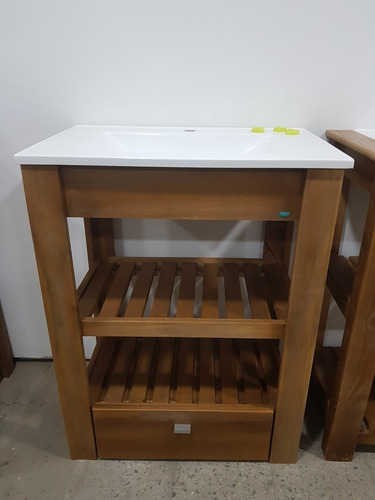 Vanitory Madera Maciza Bacha Excelente Cajón 60cm