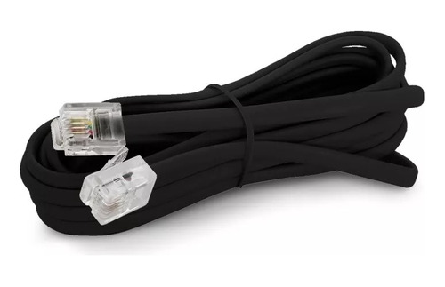 Cable Plano De Linea Telefono 2mts Rj11 4 Hilos Macho