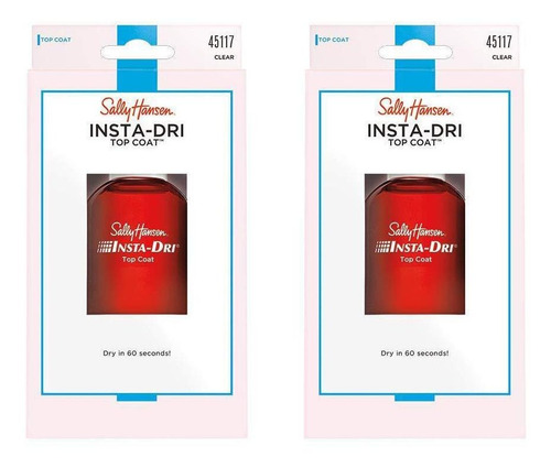 Imagem 2 de 3 de Kit 2 Base Top Coat Insta Dry Sally Hansen Secagem Rápida