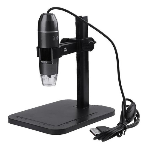 Microscopio Digital Usb 1000x, Con Base,  8 Led, Electronica