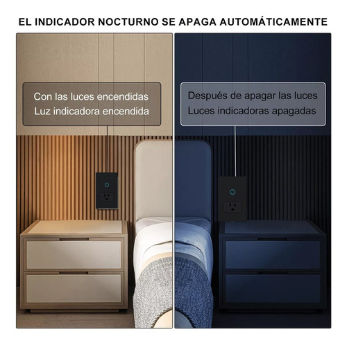 Apagador Con Enchufe Wifi Inteligente 1 Botón Interruptor