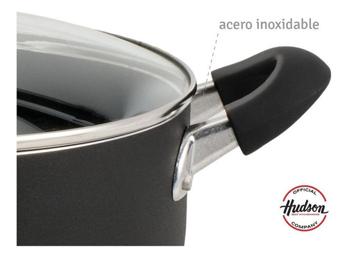Cacerola 28 Cm Aluminio Con Antiadherente Y Tapa De Vidrio