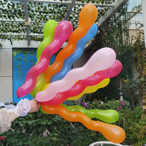 Dp 100 Unidades De Globos De Látex Espiral Larga Con