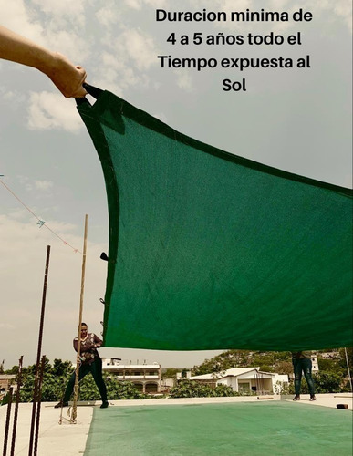 Malla Sombra 4x2 90% Verde Raschel Lista Para Colocar