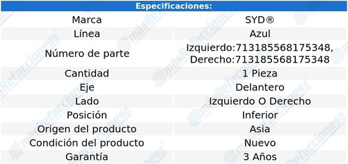 Rótula Delantera Izq O Der Inferior Ml320 98-03 Línea Azul