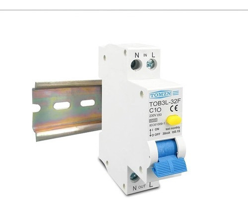 Disyuntor Dr Ddr compacto de 2 polos de 18 mm, 10 A, 6 ka, 30 mA