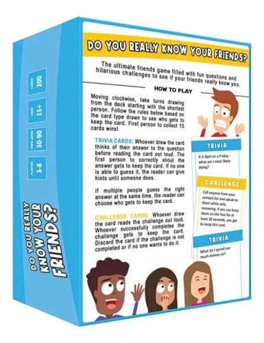 Juego De Mesa ¿realmente Conoces A Tus Amigos?