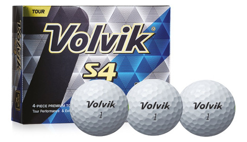 Pelotas De Golf Volvik S4 Blanca Una Docena