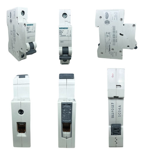 Disjuntor Mini Din Unipolar 4a Curva C 5sl11047mb Siemens