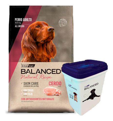 Balanced Perro Natural Recipe Cerdo 15 Kg