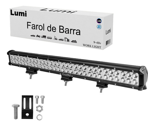 Refletor Holofote Luminaria Farol 234w Barra Cor Da Carcaça Preto Cor Da Luz Branco Frio 12v/60v Bivolt