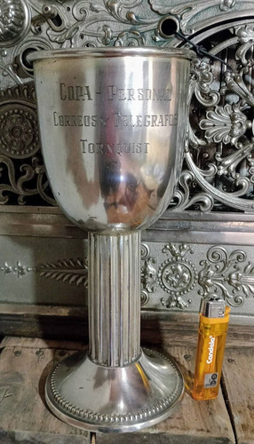 Antiguo Trofeo Copa Correos Y Telegrafos Tornquist