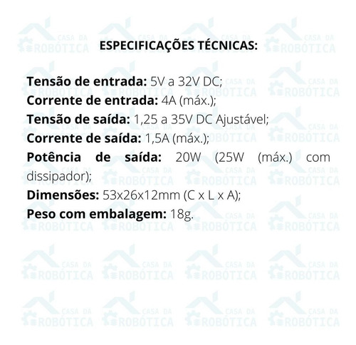 Imagem 5 de 9 de Conversor Dc Dc Buck Boost 2 Em 1 Step Up E Down Xl6019 Nf-e