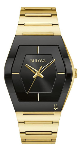 Bulova Reloj Grande De Acero Inoxidable Gemini Futuro Gold-t