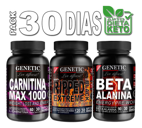 N1 Energía Quema Grasa Ripped Carnitina Beta Alanina Genetic