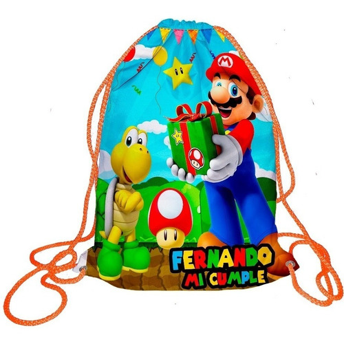 100 Morralito Dulcero Bolo Fiesta Infantil Mario Bros-2