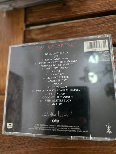 Paul Mccarney, All The Best (usado) Estándar (Usado)