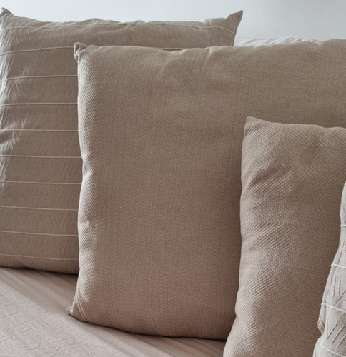Funda Almohadones Ratier 45x45 Nordicos Natural Bordado