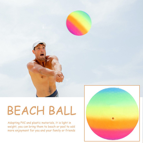M Divertida Pelota Inflable De Color Arcoíris, Juguete De