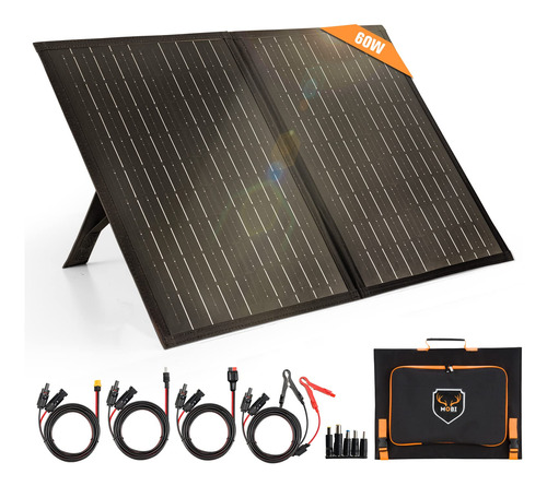 Kit Panel Solar Plegable 60 W Salida Mc-4 Cc Usb Cargador