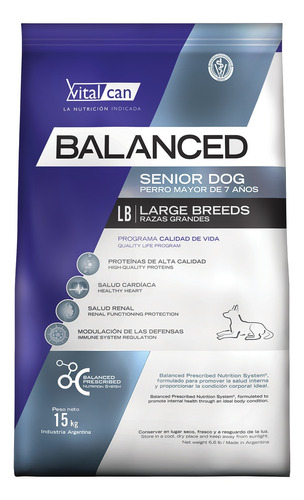 Alimento Vitalcan Balanced Senior Large 3kg