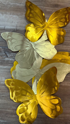 Mariposas Decorativas Gigantes Caladas Efecto 3d -doble Capa