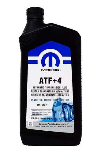 Aceite Transmisión Automática Atf+4 Original Mopar 946 Ml.