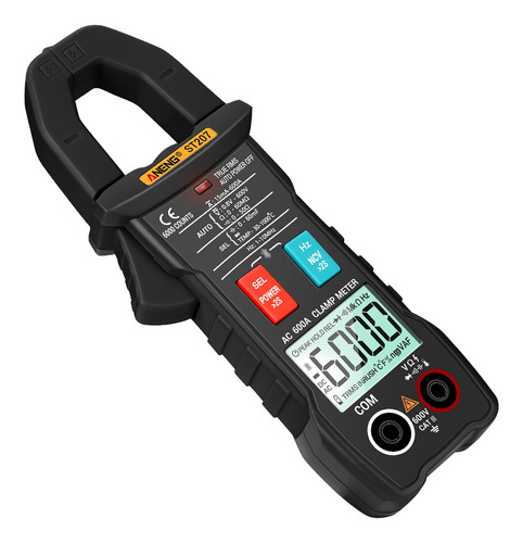 Pinza Amperimétrica Negra True Rms Con Control De Aplicación