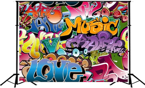 Fondo Para Fotos De Grafiti De Hip Hop, Decoración De Fiesta