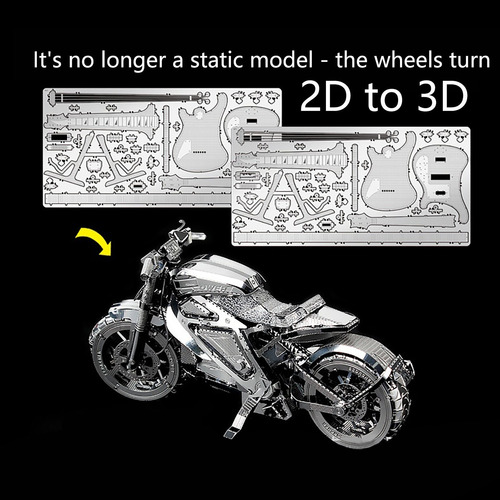 O Modelo 3d De Montagem De Metal Diy Puzzle Motocicleta Mode