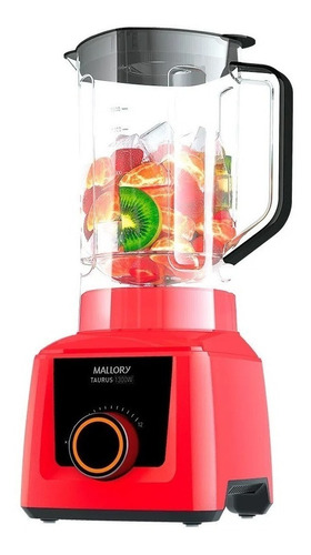 Liquidificador Taurus Glass 3,1l 1300w Vermelho Mallory 110v