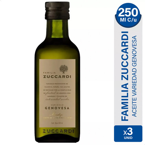 Aceite De Oliva Familia Zuccardi Varietales X3 - 01mercado