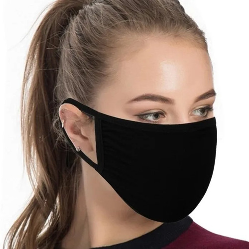 50 Máscara Tecido Proteção Respiratória Lavável Dupla Camada