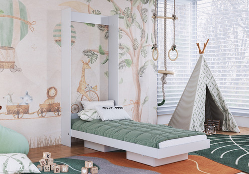 Cama Solteiro Articulavel Vertical 80 Vancouver Branco