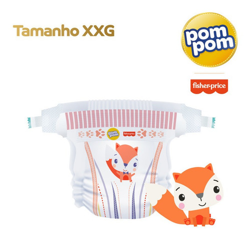 Imagem 4 de 7 de Fralda Pom Pom Derma Protek Jumbo Xxg 18un