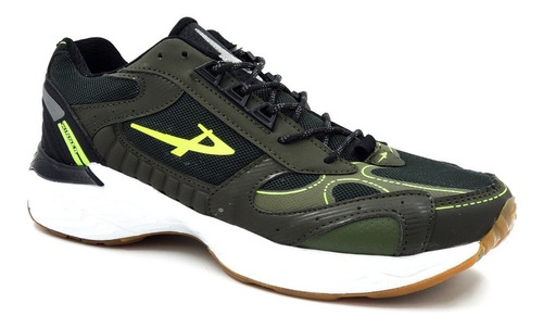 Tenis De Running Para Caballero Pontiac 655 Verde-negro-neon