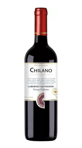 Vinho Chileno Cabernet Sauvignon Chilano 750ml