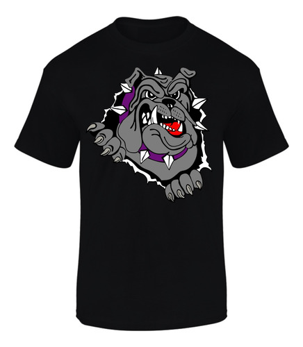 Camiseta Manga Corta Bulldog Cartoon Series Black Md1