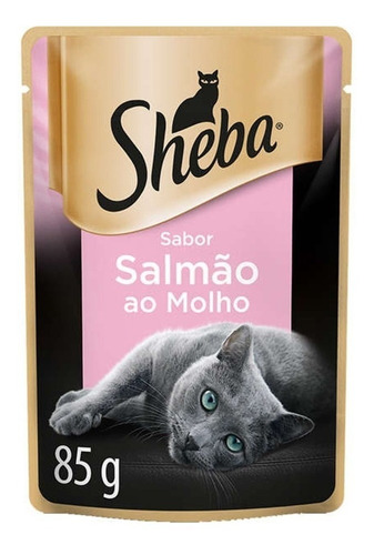 Alimento Sheba Filetes Selectos para gato adulto sabor salmão em saco de 85g