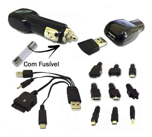 Kit 10 Carregador Veicular Univ.usb Cr-2usb C/fusivel Empire