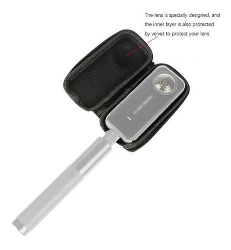Imagem 3 de 6 de Bolsa Estojo P/ Câmera Insta360 One X / One X2 - Case Zíper