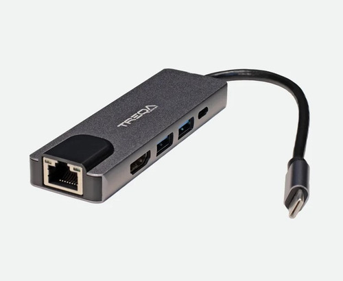 Cable Red Rj45 Hdmi 4k Usb 3.0 Pd Tipo C Multipuerto 5 En 1