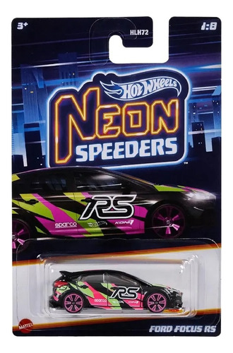 Ford Focus Rs Neon Speeders Hot Wheels 1:64 Miniatura