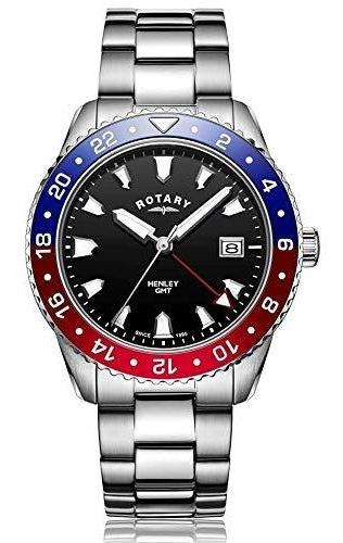 Reloj De Ra - Men's Watch Gmt Henley Stainless Steel Bracele