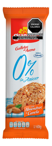 Galletas de Avena 0% Azúcar Almendras Granvita 60g